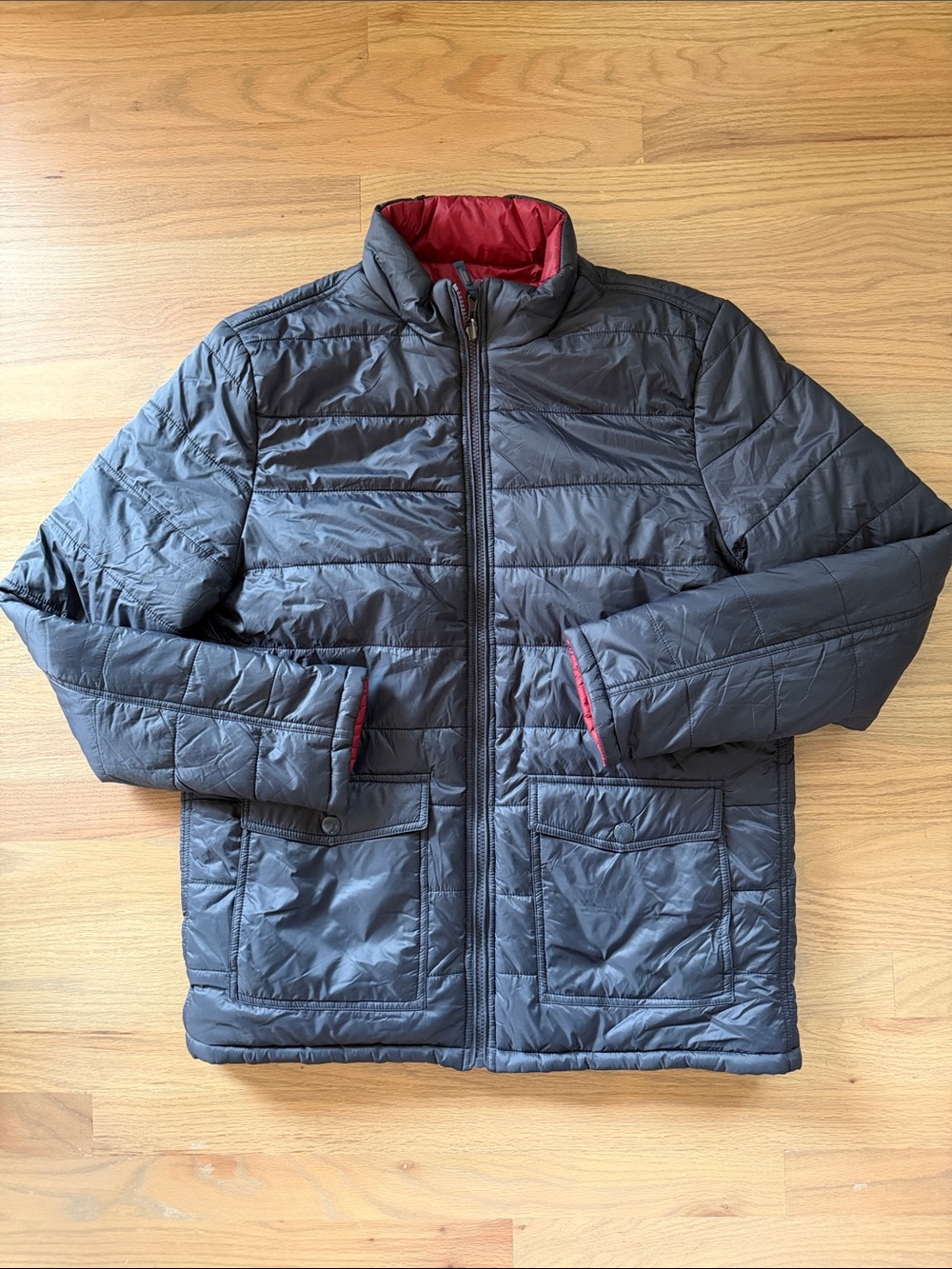7 Diamonds Men’s Reversible Quilted Lightweight Jacket Large